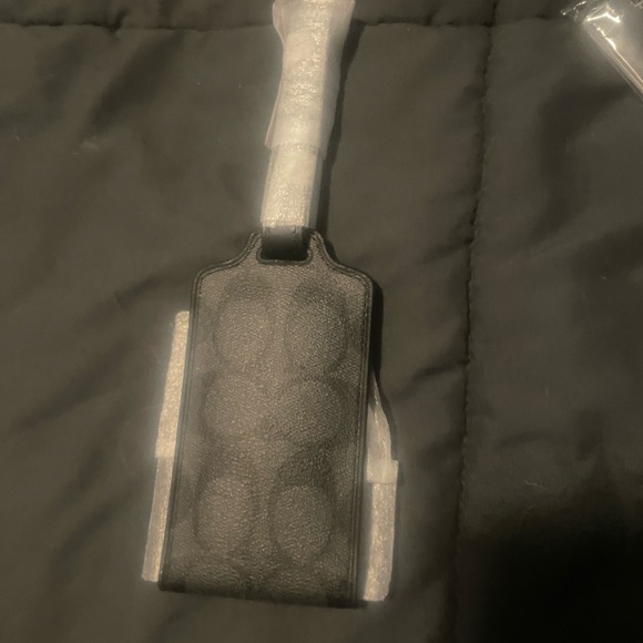 🔥 SOLD 🔥 NWT Black Coach leather luggage tag - Picture 3 of 5